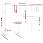 Sengegavlskap Hvit 160X18,5X104,5 Cm