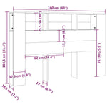 Sengegavlskap Sonoma Eik 160X18,5X104,5 Cm