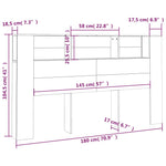 Sengegavlskap Sonoma Eik 180X18,5X104,5 Cm