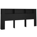 Sengegavlskap Svart 220X18,5X104,5 Cm