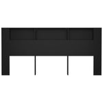 Sengegavlskap Svart 220X18,5X104,5 Cm