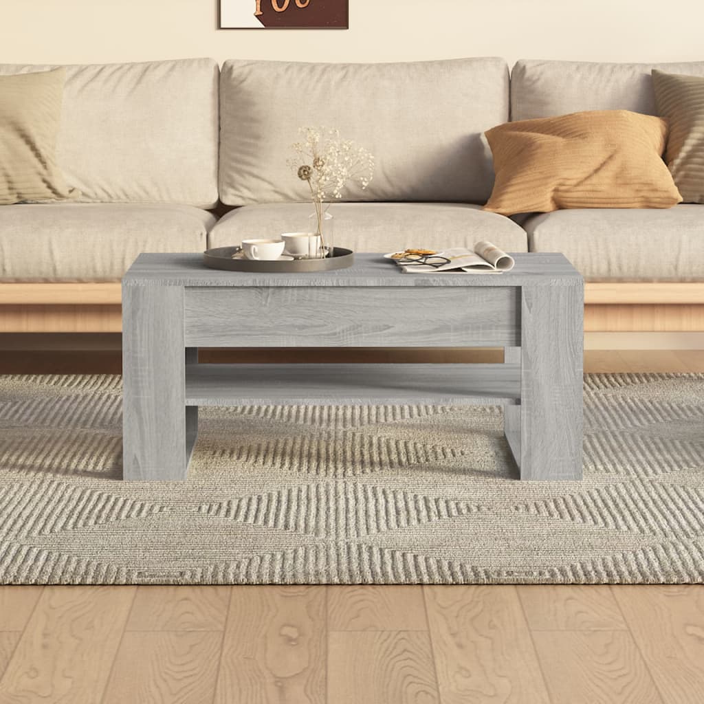 Salongbord Grå Sonoma 102X55X45 Cm Konstruert Tre
