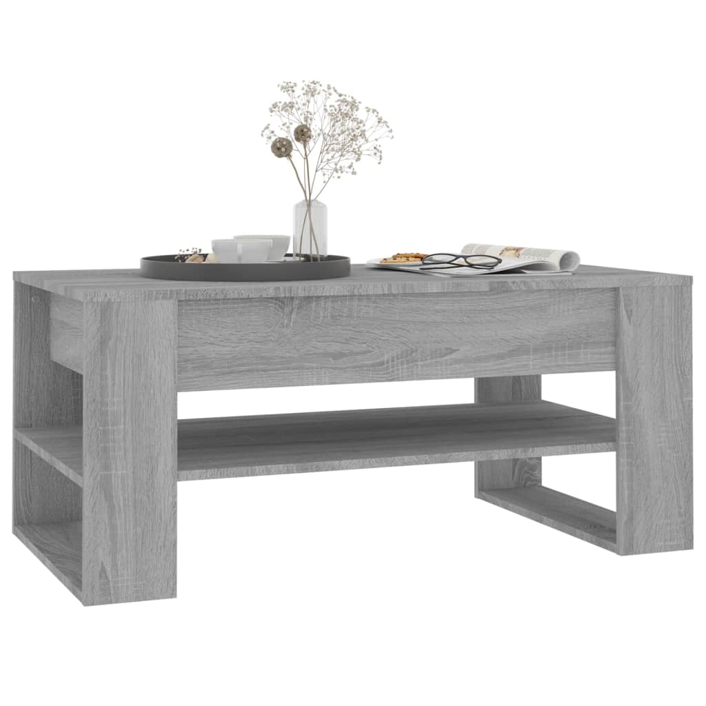 Salongbord Grå Sonoma 102X55X45 Cm Konstruert Tre