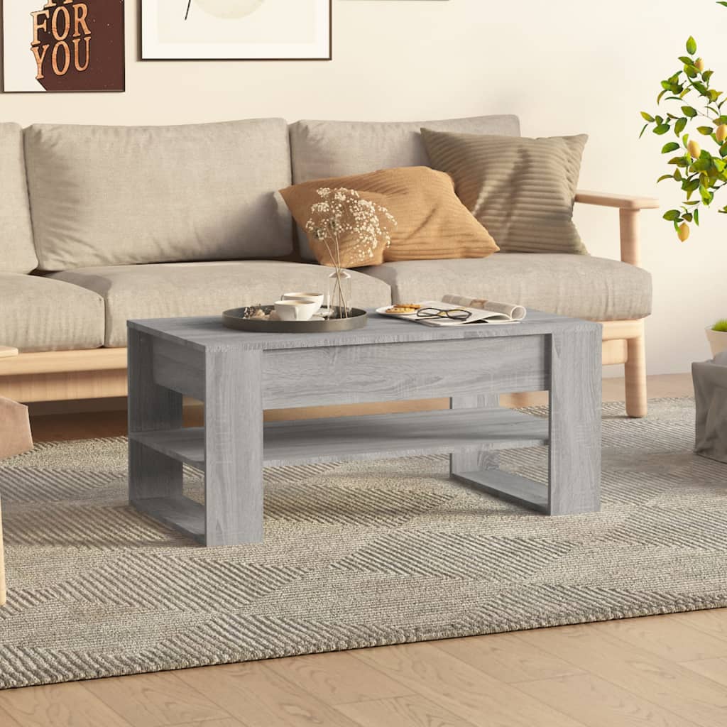 Salongbord Grå Sonoma 102X55X45 Cm Konstruert Tre