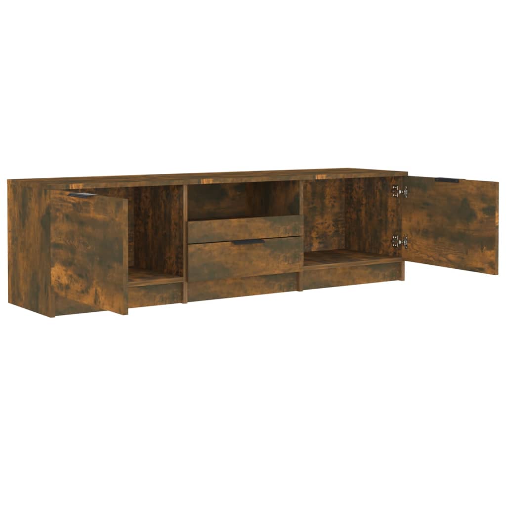 Tv-Benk Røkt Eik 140X35X40 Cm Konstruert Tre