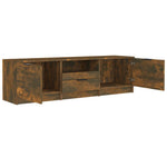 Tv-Benk Røkt Eik 140X35X40 Cm Konstruert Tre