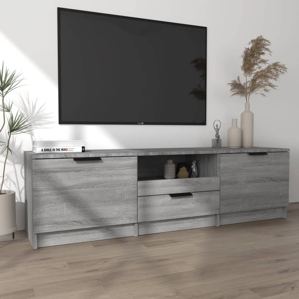 Tv-Benk Grå Sonoma 140X35X40 Cm Konstruert Tre