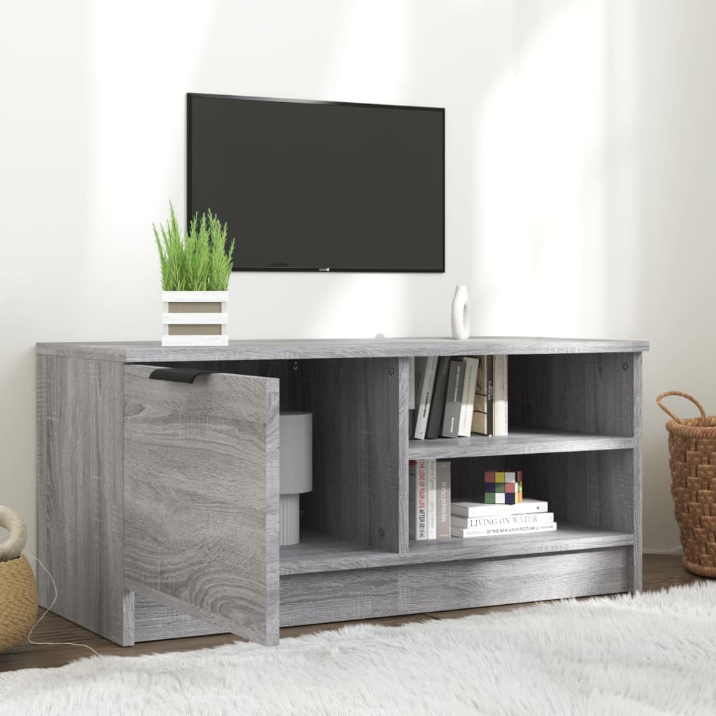 Tv-Benk Grå Sonoma 80X35X36,5 Cm Konstruert Tre