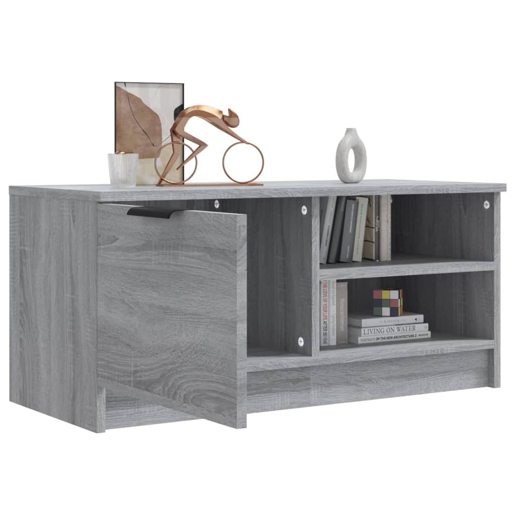 Tv-Benk Grå Sonoma 80X35X36,5 Cm Konstruert Tre