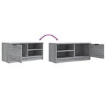 Tv-Benk Grå Sonoma 80X35X36,5 Cm Konstruert Tre