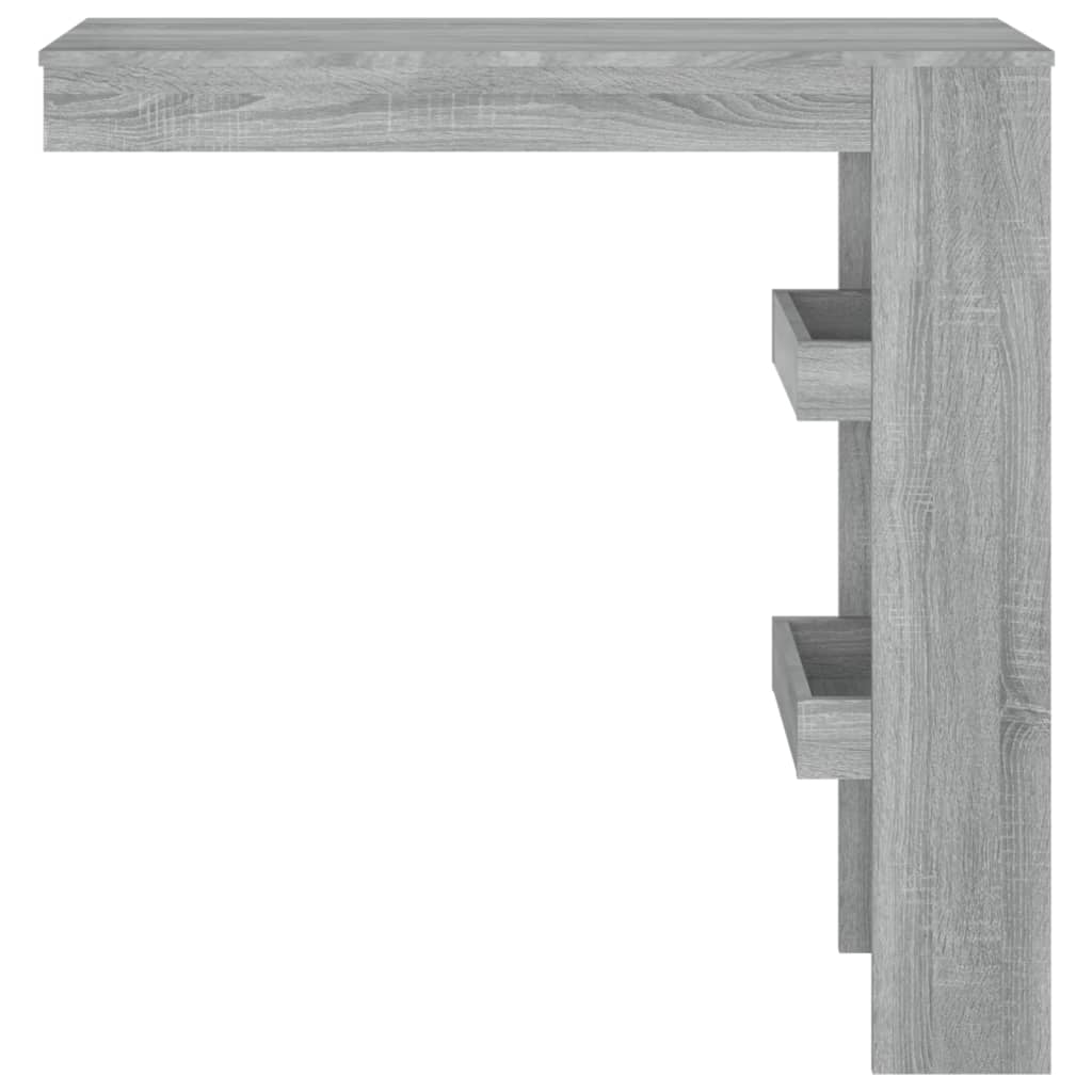 Veggmontert Barbord Grå Sonoma 102X45X103,5 Cm Konstruert Tre