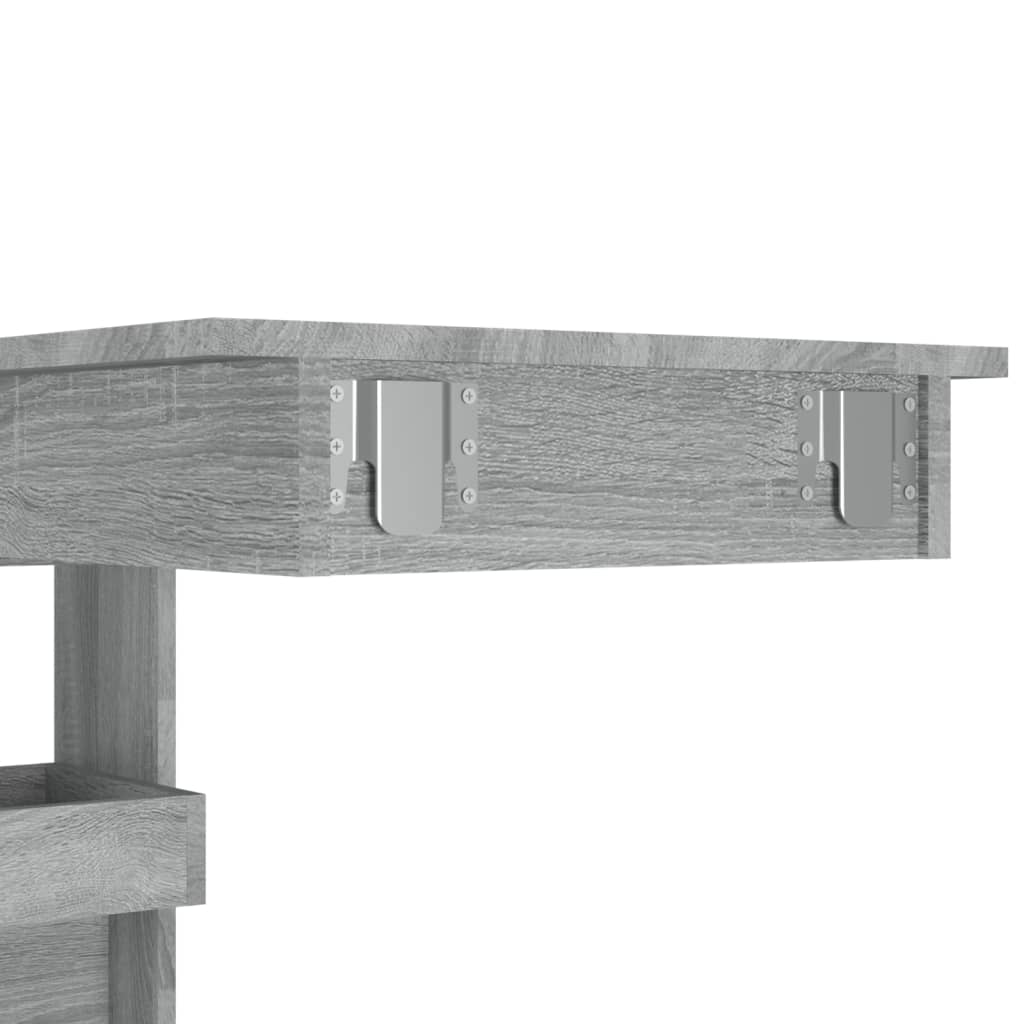 Veggmontert Barbord Grå Sonoma 102X45X103,5 Cm Konstruert Tre