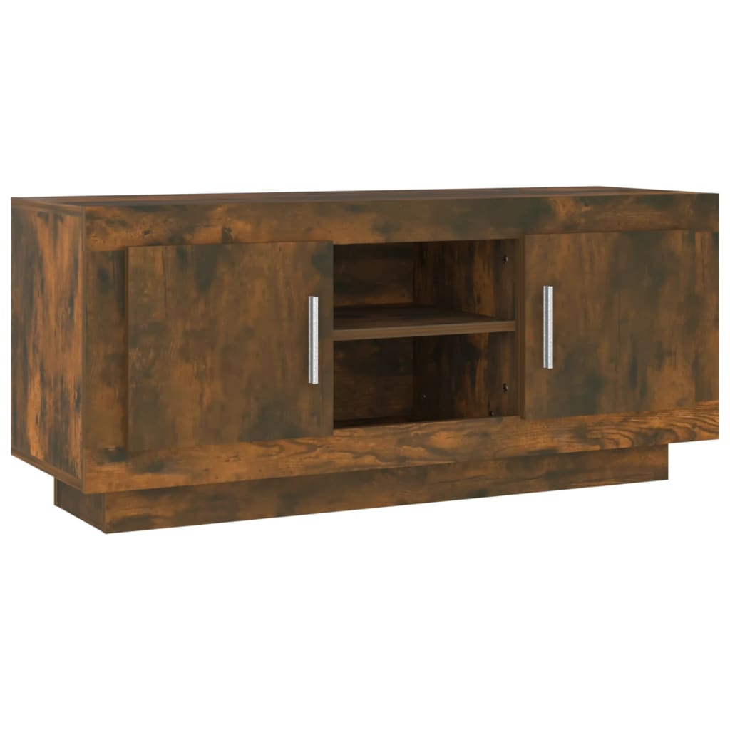 Tv-Benk Røkt Eik 102X35X45 Cm Konstruert Tre