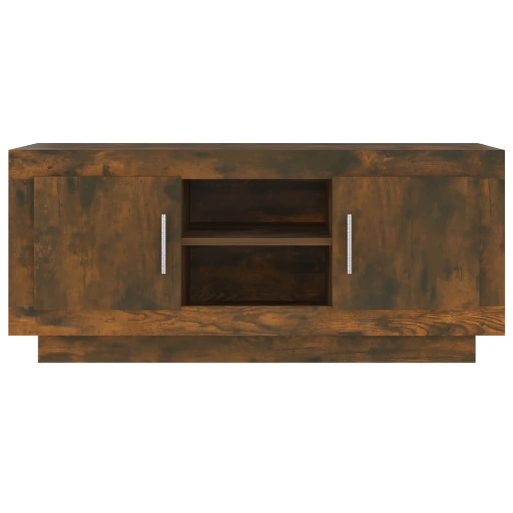 Tv-Benk Røkt Eik 102X35X45 Cm Konstruert Tre