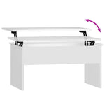 Salongbord Hvit 80X50,5X41,5 Cm Konstruert Tre