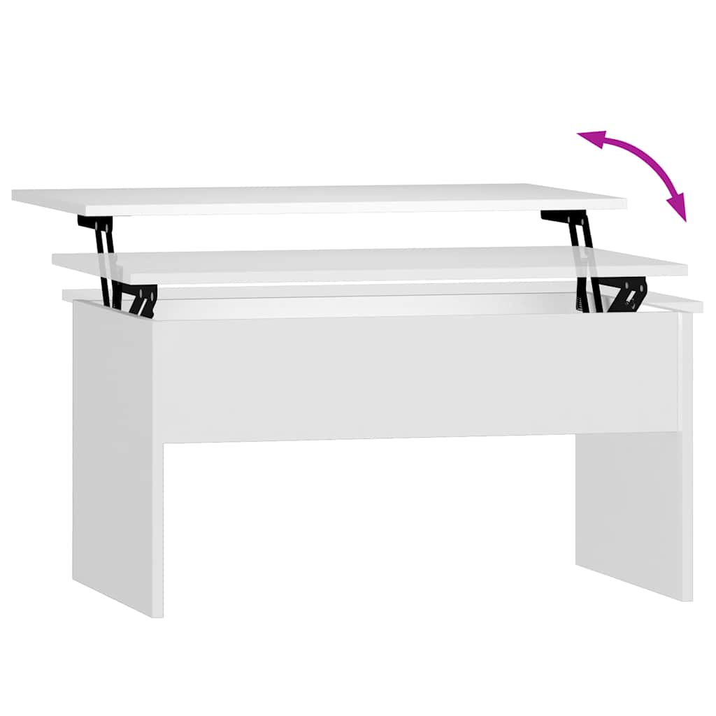 Salongbord Hvit 80X50,5X41,5 Cm Konstruert Tre