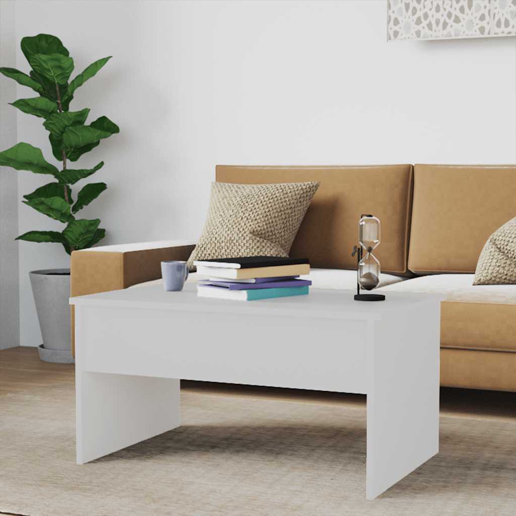 Salongbord Hvit 80X50,5X41,5 Cm Konstruert Tre