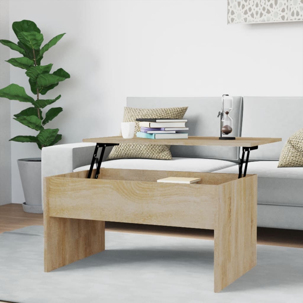 Salongbord Sonoma Eik 80X50,5X41,5 Cm Konstruert Tre