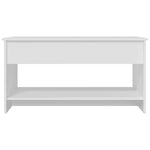 Salongbord Hvit 102X50X52,5 Cm Konstruert Tre