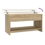 Salongbord Sonoma Eik 102X50X52,5 Cm Konstruert Tre