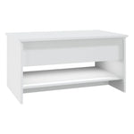 Salongbord Hvit 80X50X40 Cm Konstruert Tre