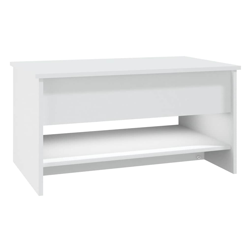 Salongbord Hvit 80X50X40 Cm Konstruert Tre