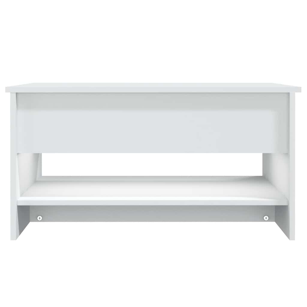 Salongbord Hvit 80X50X40 Cm Konstruert Tre