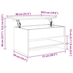 Salongbord Sonoma Eik 80X50X40 Cm Konstruert Tre