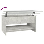Salongbord Betonggrå 80X50X40 Cm Konstruert Tre
