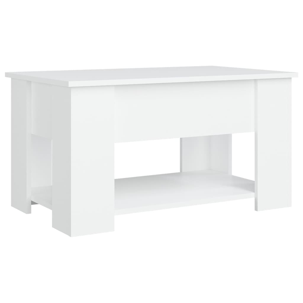 Salongbord Hvit 79X49X41 Cm Konstruert Tre