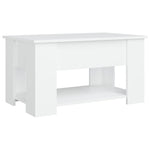 Salongbord Hvit 79X49X41 Cm Konstruert Tre