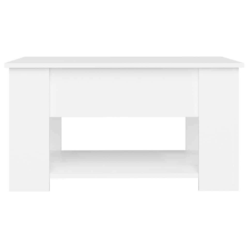 Salongbord Hvit 79X49X41 Cm Konstruert Tre