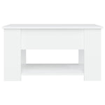 Salongbord Hvit 79X49X41 Cm Konstruert Tre