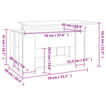 Salongbord Hvit 79X49X41 Cm Konstruert Tre