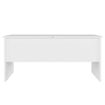 Salongbord Hvit 102X50,5X46,5 Cm Konstruert Tre