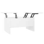 Salongbord Hvit 80X50X42,5 Cm Konstruert Tre