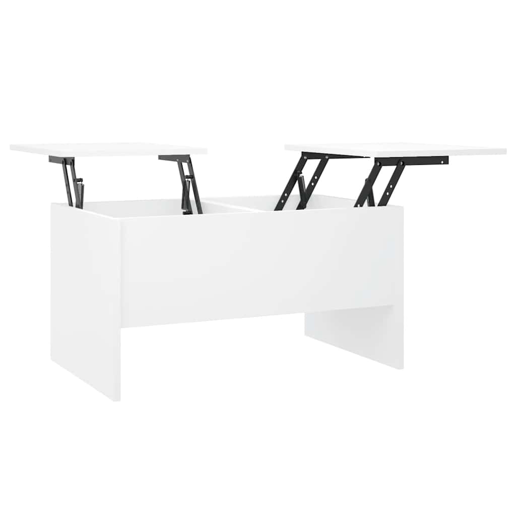 Salongbord Hvit 80X50X42,5 Cm Konstruert Tre