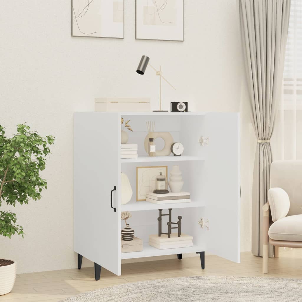 Skjenk Hvit 70X34X90 Cm Konstruert Tre