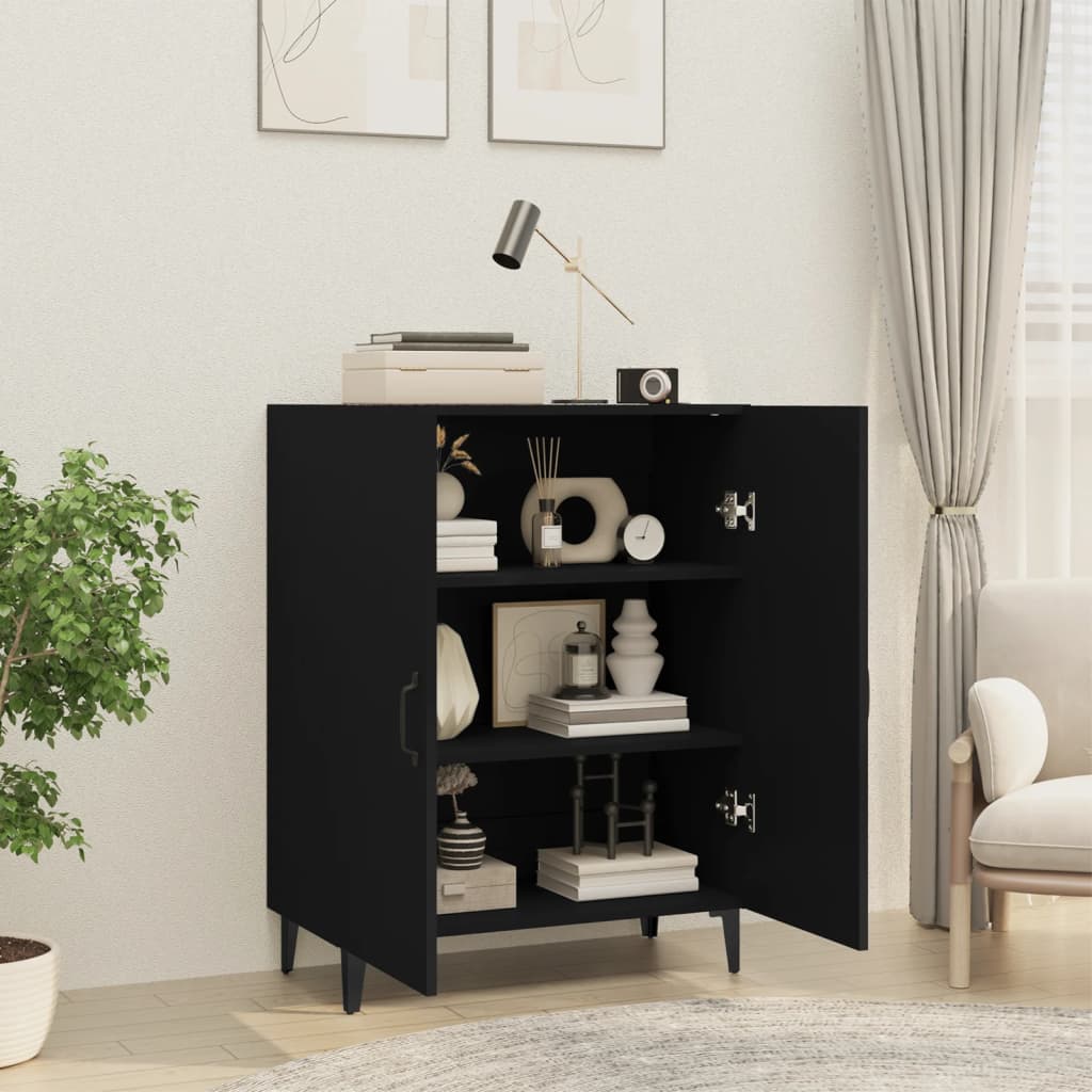 Skjenk Svart 70X34X90 Cm Konstruert Tre