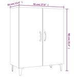 Skjenk Svart 70X34X90 Cm Konstruert Tre