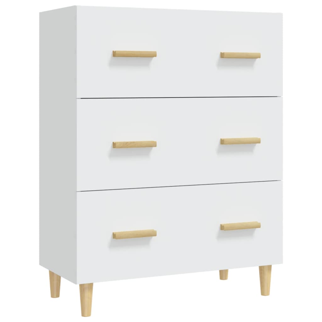 Skjenk Hvit 70X34X90 Cm Konstruert Tre