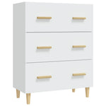 Skjenk Hvit 70X34X90 Cm Konstruert Tre