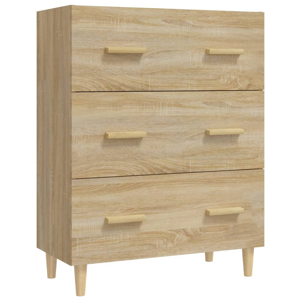 Skjenk Sonoma Eik 70X34X90 Cm Konstruert Tre