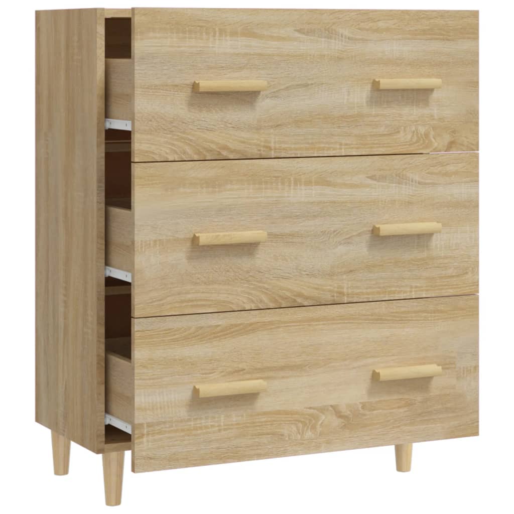 Skjenk Sonoma Eik 70X34X90 Cm Konstruert Tre