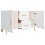 Skjenk Hvit 100X36X60 Cm Konstruert Tre