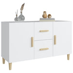 Skjenk Hvit 100X36X60 Cm Konstruert Tre