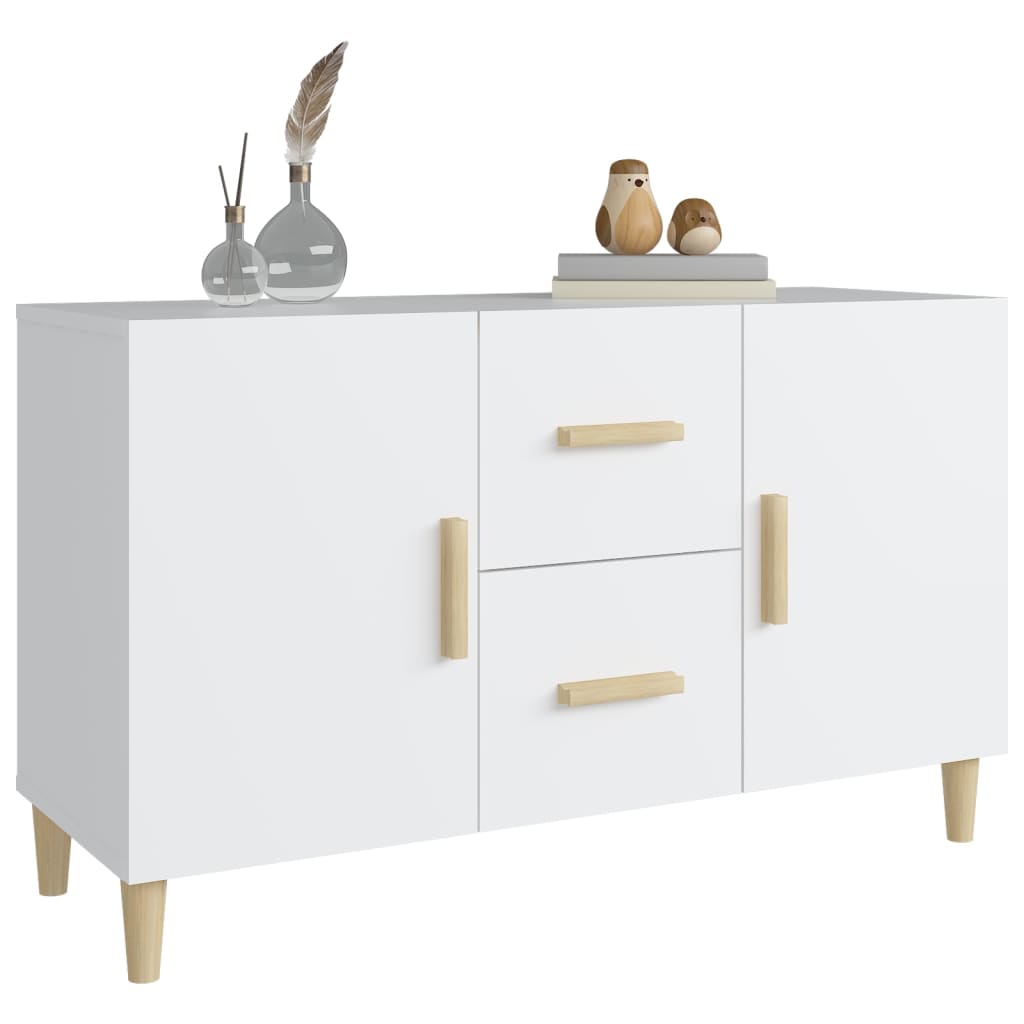 Skjenk Hvit 100X36X60 Cm Konstruert Tre