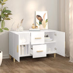 Skjenk Hvit 100X36X60 Cm Konstruert Tre