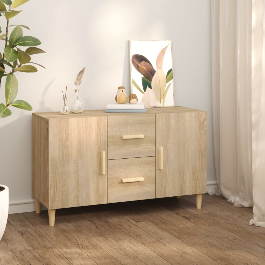 Skjenk Sonoma Eik 100X36X60 Cm Konstruert Tre
