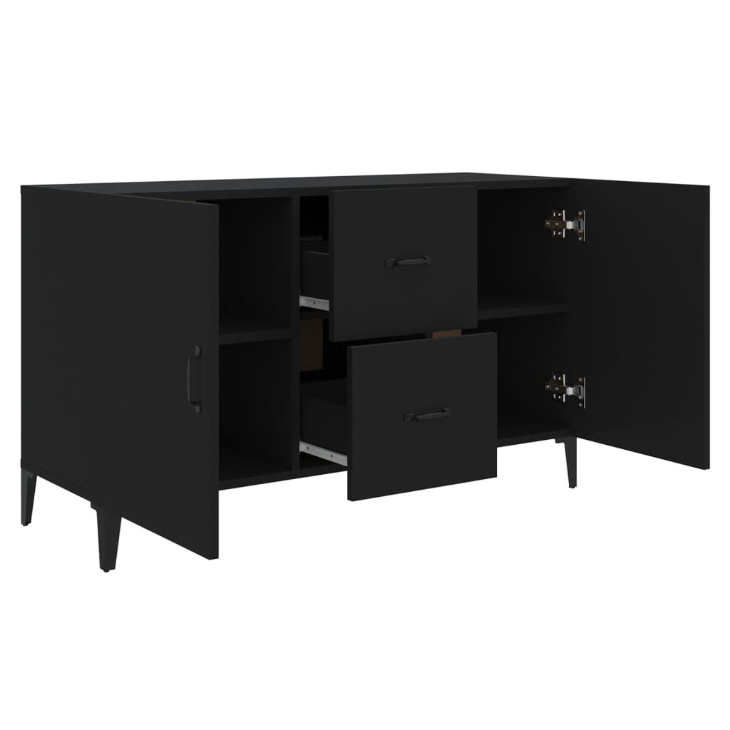 Skjenk Svart 100X36X60 Cm Konstruert Tre